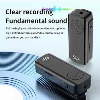 Bluetooth аудио приемник передатчик 3,5 мм AUX TF карта Hifi стерео музыкальный беспроводной адаптер с микрофоном светодиод для автомобиля самолета ТВ ПК v5.3