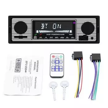 Bluetooth автомобильный радиоприемник винтажный двойной MP3-плеер FM классический автомобильный AUX ретро-тюнер приемник аудио стерео USB динамик аксессуары O9V4