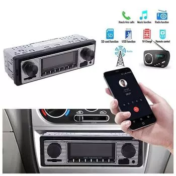 Bluetooth автомобильный радиоприемник винтажный двойной MP3-плеер FM ретро AUX динамик стерео тюнер аксессуары автомобильный приемник классический аудио U N2H3