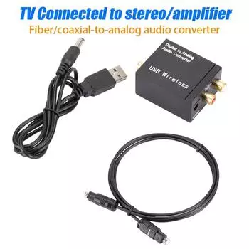 Bluetooth цифро-аналоговый аудио конвертер адаптер для ТВ усилитель декодер оптоволоконный коаксиальный сигнал в аналоговый ЦАП Spdif