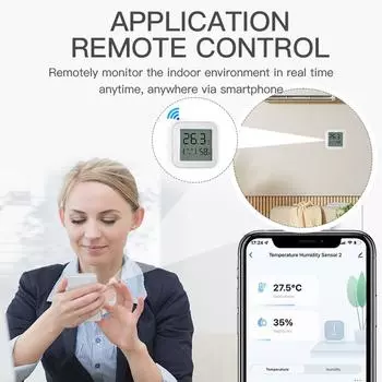 Bluetooth Датчик Температуры и Влажности Мини ЖК-Экран Smart Tuya APP Дистанционное Голосовое Управление Google Термометр Гигрометр