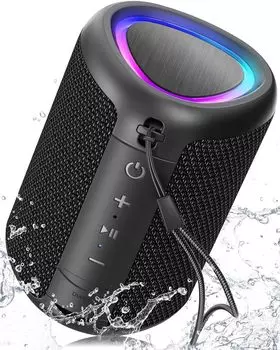 Bluetooth-динамик cooboom Bluetooth-динамик IPX7 водонепроницаемый портативный динамик со светодиодной подсветкой стерео беспроводной вызов для автомобиля Bluetooth5.3 2-Pairing