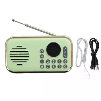 Bluetooth-динамик Радио Портативный Bluetooth Карта памяти U Disk MP3 FM Радио Музыкальный Плеер Бежевый зелёный