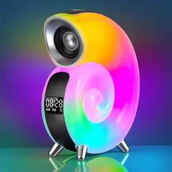 Bluetooth-динамик, управление приложением, RGB светодиодный ночник, лампа-будильник, беспроводной громкоговоритель, музыка, Hi-Fi стереозвук, сабвуфер, подарок
