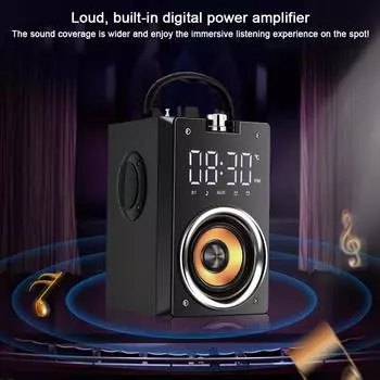 Bluetooth-динамики Super Bass Портативная колонка высокой мощности 3D стерео сабвуфер Музыкальный центр Поддержка AUX TF FM-радио best quality белый