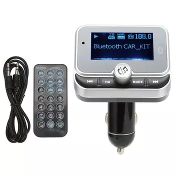 Bluetooth FM-передатчик Dual USB 76 МГц - 108 МГц Bluetooth-радиоадаптер автомобильное зарядное устройство с 1,8-дюймовым дисплеем