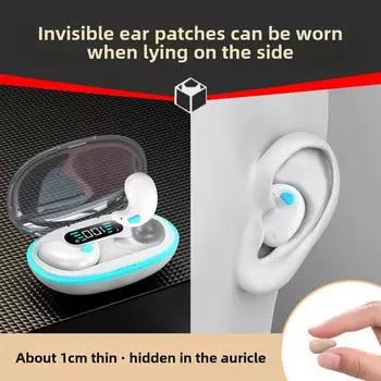 Bluetooth-гарнитура Invisible Sleep In-ear Mini Digital Display Gaming Headset чёрный