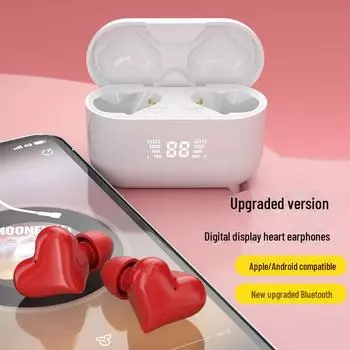 Bluetooth-гарнитура Z8 в форме сердца с шумоподавлением ENC для женщин и студентов upgraded digital display heart-shaped headphones розовый
