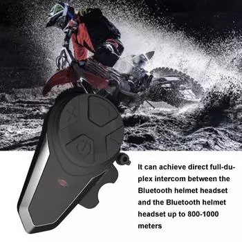 Bluetooth мотоциклетный шлем наушники FM Redio 1000 м домофон водонепроницаемый BT-S3 мотоцикл