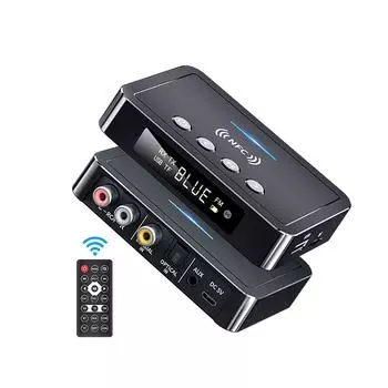 Bluetooth-приемник / передатчик 5.0, FM-стерео, AUX 3,5 мм, RCA, оптический, беспроводной, громкая связь, NFC, Bluetooth-аудиоадаптер для автомобильных динамиков