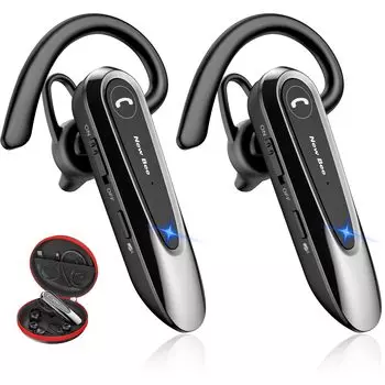 Bluetooth Single Noise для левого и правого наушника, 24 часа непрерывного подключения к 2 устройствам одновременно, комплект Bluetooth, наушники, гарнитура, свободные руки