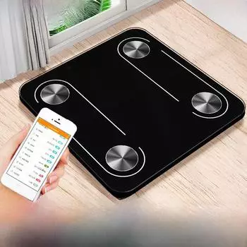 Bluetooth Smart Body Fat & Weight Weight Весы для домашнего использования Mini, Battery Model, 26x20cm чёрный