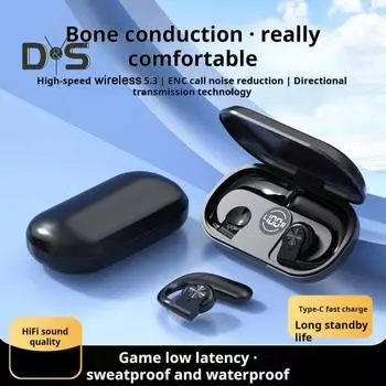 Bluetooth-совместимые наушники Цифровой дисплей Сенсорное управление 3D стереозвук Шумоподавление Беспроводная гарнитура Наушники-вкладыши белый