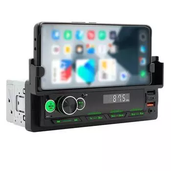Bluetooth-совместимый автомобильный музыкальный плеер. Звонки в режиме громкой связи. Управление приложением. Функция определения местоположения. Универсальный FM-плеер с держателем для мобильного телефона.