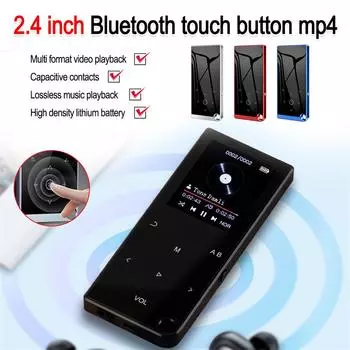 Bluetooth-совместимый Mp3-плеер без потерь 5.0, 2,4-дюймовый экран, Hi-Fi аудио, FM/электронная книга/рекордер/mp4-видеоплеер красный
