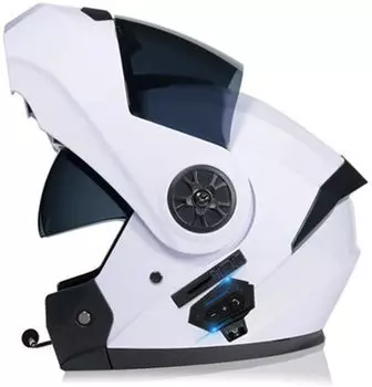 Bluetooth System, Motorcycle Helmet, Full Face Helmet, Flip Up Helmet, Men s, Women s, Double Shield, Small
