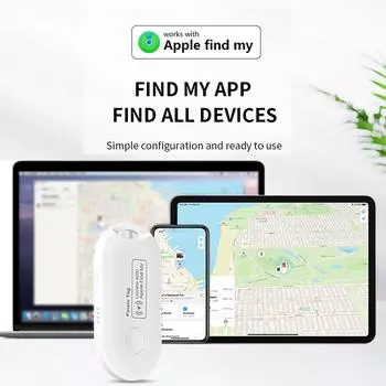 Bluetooth-трекер, поиск ключей и метки для отслеживания предметов. Сертификация MFI для автомобильных ключей и сумок для телефонов. 4-Pack белый