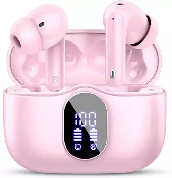 Bluetooth Wireless Earphones Latest Bluetooth Bluetooth ENC Call Noise Cancelling Instant Connection Touch Operation HiFi Sound Quality Automatic розовый