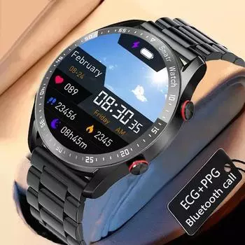 Bluetooth-звонок SmartWatch для женщин и мужчин Heart Rate Blood oxygen Testing Health Testing Smart Watch For Xiaomi Huawei Rubber белый