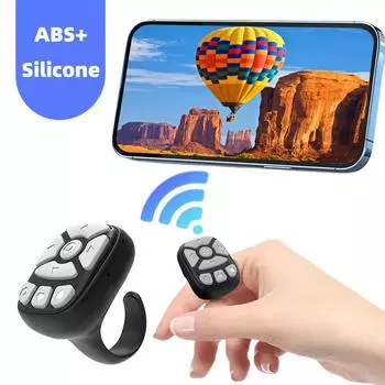 Blutooth Remote Control Scrolling Ring E-book Page Turner for Tiktok Mobile Phone Remote Control Selfie Stick Camera Controller чёрный