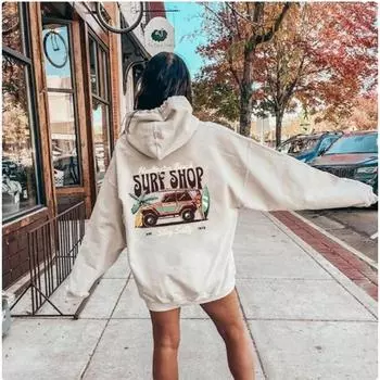 Bluza Z Kapturem Dla Z Kapturem Typu Oversized Z Kapturem Dla Mczyzn I Kobiet W Stylu Surf Shopest 1972 г. S хаки