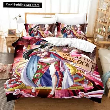 Boa Hancock Bedding Set Single Twin Full Queen King Size Queen Empress Bed Set Aldult Kid Bedroom Duvetcover Sets 3D Print 013 150x200cm 3pcs