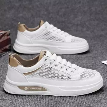 Board shoes men s spring and summer men s shoes 2025 new mesh breathable little white shoes student youth casual trendy shoes men s 39