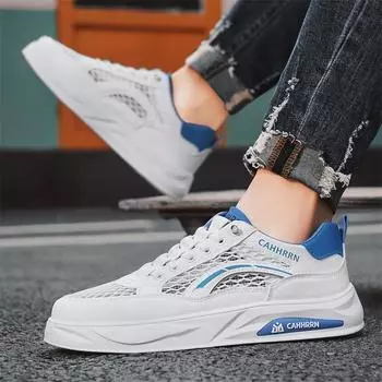 Board shoes summer mesh thin breathable men s shoes new foot cover platform casual shoes little white sports shoes men 39