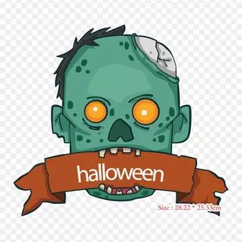 Boca De Zumbi Zombie, термопереносная печать, виниловые нашивки, наклейки для одежды, аппликации «сделай сам», моющиеся нашивки