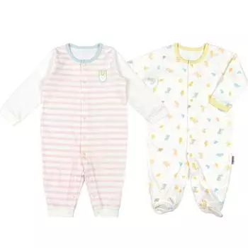 Боди Zoo Pink Bunny + боди Santai, размер 75, лучшая детская одежда в Корее