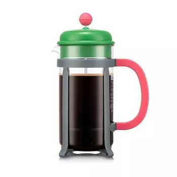 BODUM Coffee Maker Coffee Press JAVA French Press Coffee Maker 1000ml 80th Anniversary Limited Pink x Green x Gray Stainless Filter Plastic Beaker