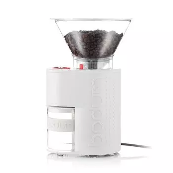 BODUM Coffee Mill Electric Mill BISTRO Bistro Electric Coffee Grinder Conical Blade Prevents uneven grinding Quiet Grind Adjustment Off-white