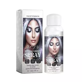 Body Flash Highlighter Spray Натуральный стереоскопический стойкий осветляющий блеск 100 мл One Size