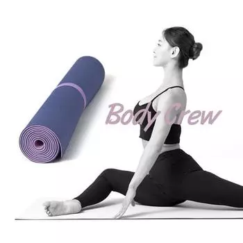 Bodycrew double-sided yoga mat 4mm (TPE) single