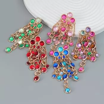 Богемные серьги из бисера для женщин, серьги-капли с кисточками, ювелирные изделия в стиле бохо разноцветный
