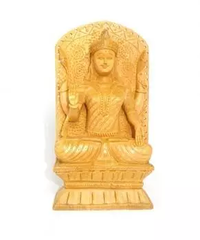Богиня Лакшми, Деревянная статуэтка, ручная работа, Goddess Lakshmi, Wooden statue, Handmade