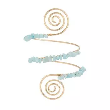 Bohemian Fluorite Armband Arm Chain Adjustable Open Spiral Upper Arm Bracelet Girls Style 5