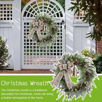 Bohemian Fruit Pine Needles Retro Bell Simulated Flower Hanging Wreath Decoration Rattan Door F S3R9 A-1pcs
