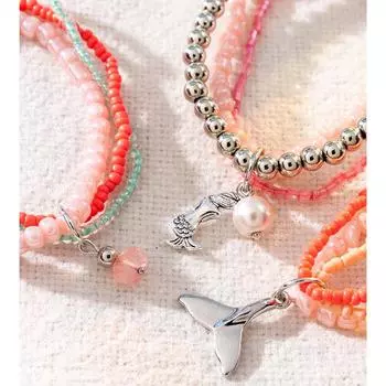 Bohemian Stackable Bead Bracelets For Women Stretch Multilayered Bracelet Set Multicolor Jewelry