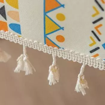Bohemian Tassels Tablecloth Waterproof and Oil-Resistant Table Cloth Home Hotel Wedding Dining Table Decoration 80x120cm