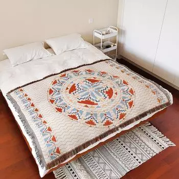 Bohemian Theme Throw Blanket for Home Decor and Outdoor Activities Bed Plaid Blankets & Throws Sofa Bedspread, Sofa cover 90x180cm
