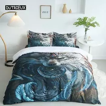 Boho Duvet Cover Dreamcatcher Rustic Floral Mandala Galaxy Duvet Cover Set Bohemian Native Ethnic Exotic Customs for Decorative EU single(135x200cm)