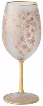Бокал для вина ADERIA El Dorado Cherry Blossom 540 мл, сделано в Японии, подарочная коробка, стильная пара красных чашек для сакэ