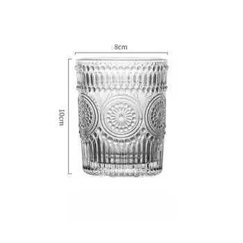 Бокал для вина Nordic Personality Trend Cups Vintage Drinkware Retro Relief Glass Water Cup Creative Milk Breakfast Tea Coffee Cup