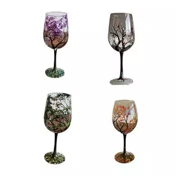 Бокалы для вина Four Seasons Tree в подарок на день рождения, свадьбу, День святого Валентина