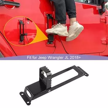 Боковая дверная петля, подножка, складная, подножка, подходит для Jeep Wrangler JK JL JT, металлические педали, внешние аксессуары