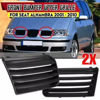 Боковая решетка переднего бампера, 1/2 шт., для Seat Alhambra 7M 2001-2010, передняя верхняя решетка, гоночные грили 7M785365401C 7M785365301C Left