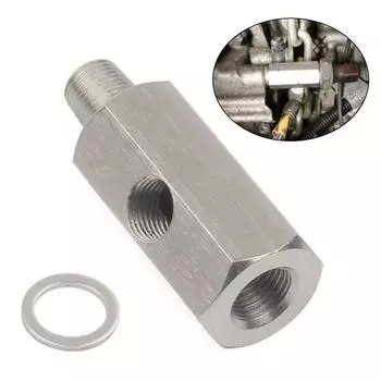 Боковые отверстия из нержавеющей стали 1/8 NPT с внутренней резьбой на M12 M10 M14 1/8NPT 1/4NPT Соединитель датчика давления масла Подающий трубопровод Манометр Тройник-адаптер