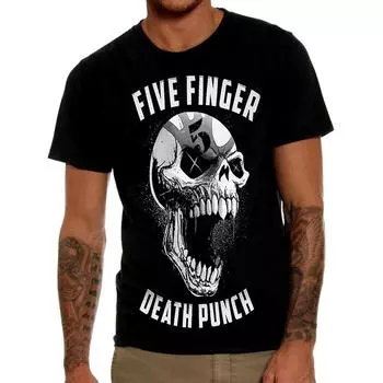 Большая футболка унисекс Five Finger Death Punch с черепом S