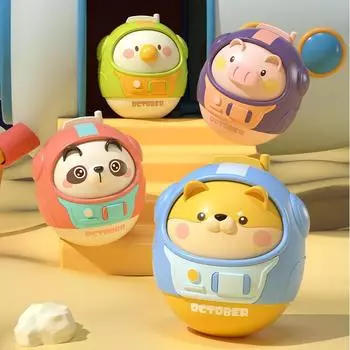 Большая игрушка-неваляшка для младенцев 6 месяцев, для детей, для раннего развития, для детей от 0 до 1 года, успокаивающая детская погремушка синий